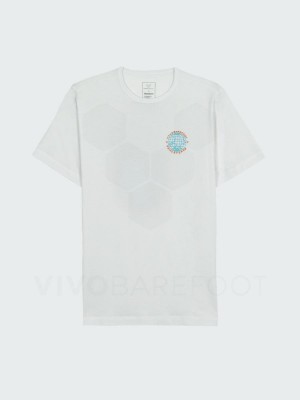 Camiseta Vivobarefoot Finisterre Hombre Blancas | CL286MM