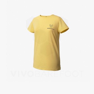 Camiseta Vivobarefoot Rapanui Deporte Mujer Amarillo | CL093XG