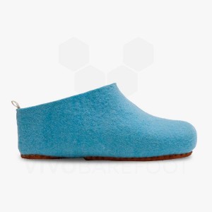 Pantuflas Vivobarefoot MIM Felt Mujer Turquesa Claro | CL100QC