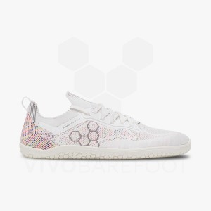 Zapatillas Running Carretera Vivobarefoot Primus Lite Knit Hombre Blancas | CL385RX