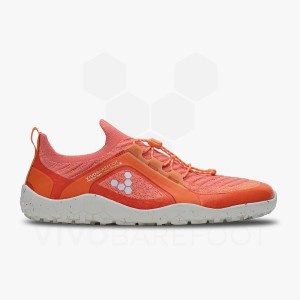 Zapatillas Trail Running Vivobarefoot Primus Trail Knit FG Mujer Rojas | CL201TL