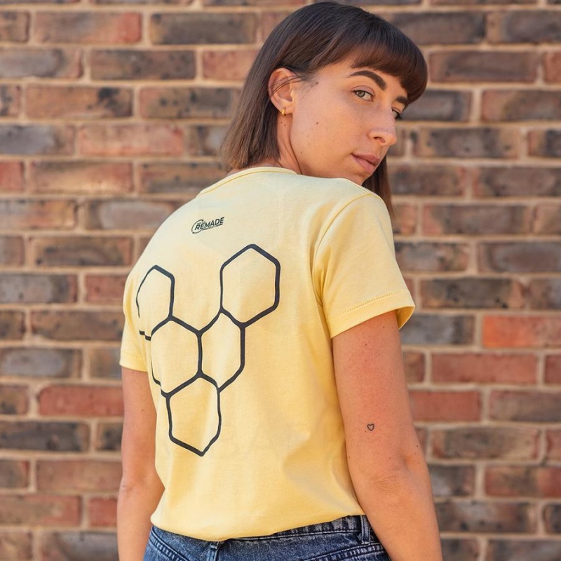 Camiseta Vivobarefoot Rapanui Deporte Mujer Amarillo | CL093XG