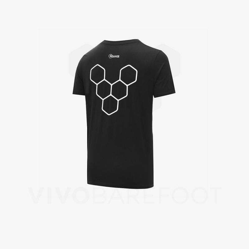 Camiseta Vivobarefoot Rapanui Hombre Negras | CL277VJ