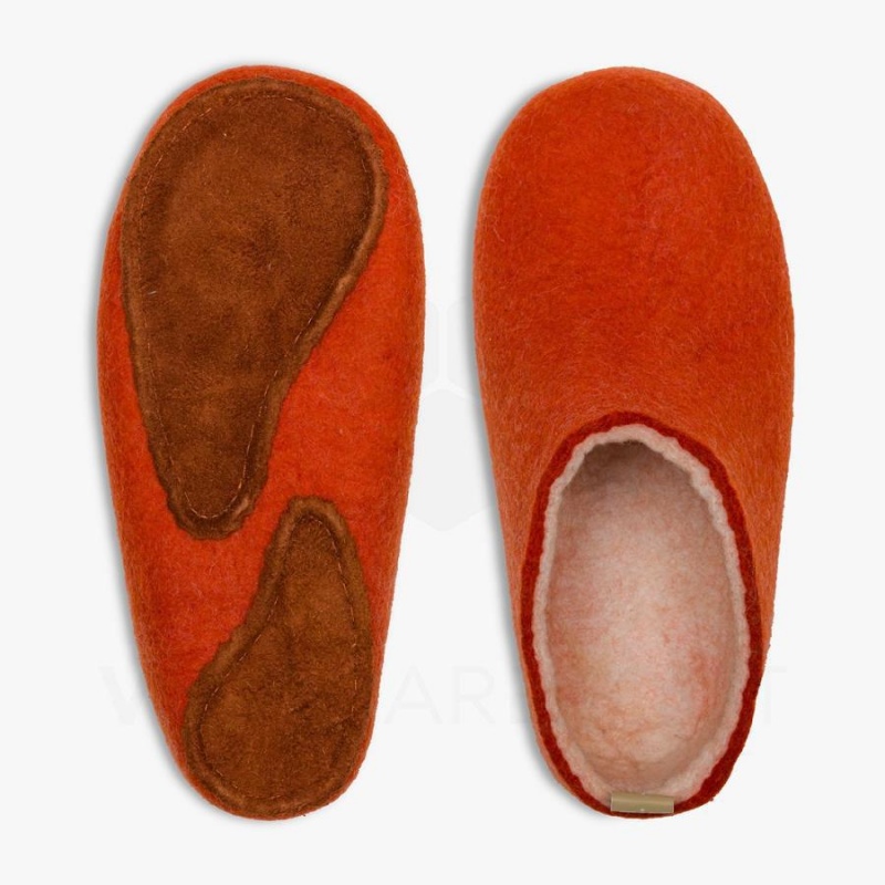 Pantuflas Vivobarefoot MIM Felt Mujer Naranjas | CL099RX