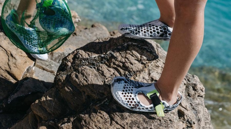 Sandalias Vivobarefoot Ultra Bloom Niños Obsidian Blancas | CL006GY