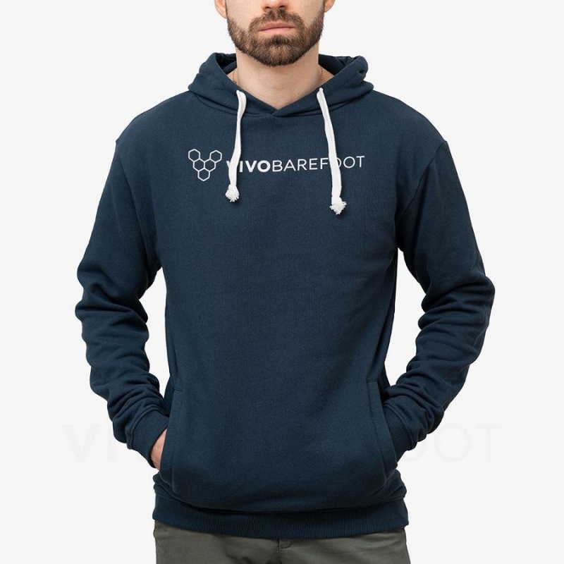 Sudadera con Capucha Vivobarefoot Rapanui Hombre Azul Marino | CL278UK