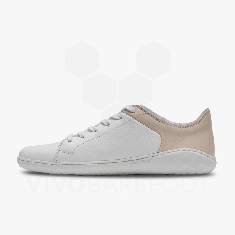 Zapatillas Lifestyle Vivobarefoot Geo Court III Mujer Blancas Rosas | CL146WH