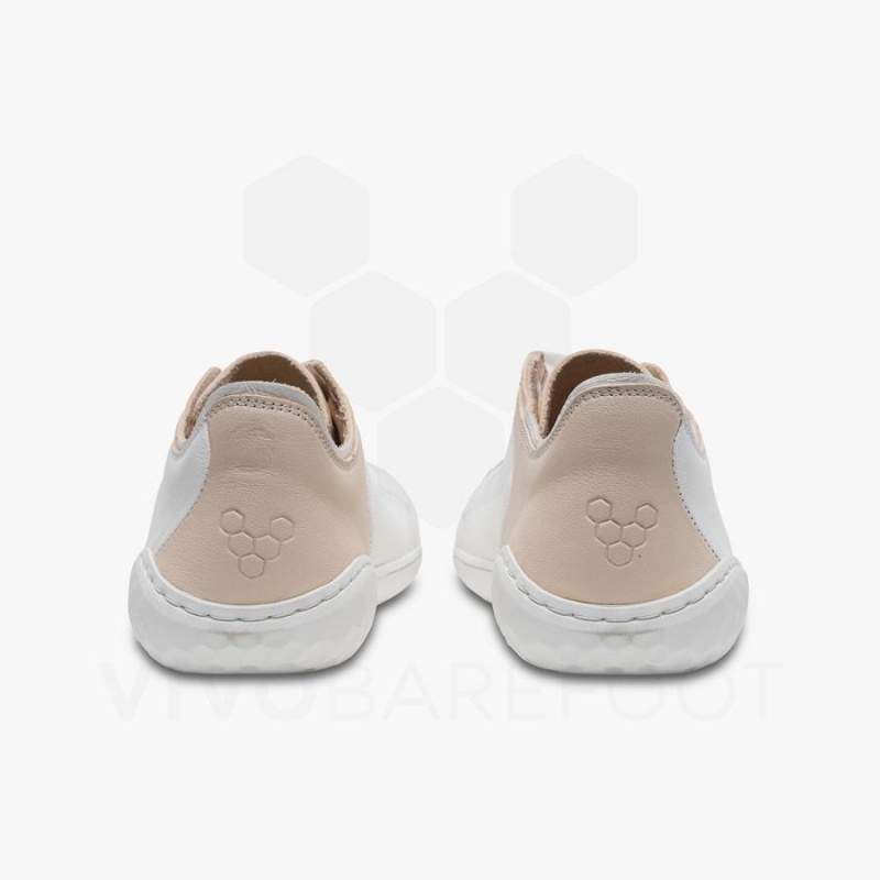 Zapatillas Lifestyle Vivobarefoot Geo Court III Mujer Blancas Rosas | CL146WH