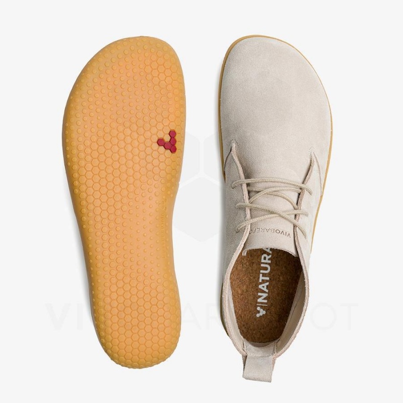 Zapatillas Lifestyle Vivobarefoot Gobi III Gamuza Hombre Beige | CL299ZD