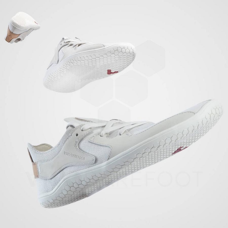 Zapatillas Lifestyle Vivobarefoot Primus Asana Hombre Blancas | CL308QC