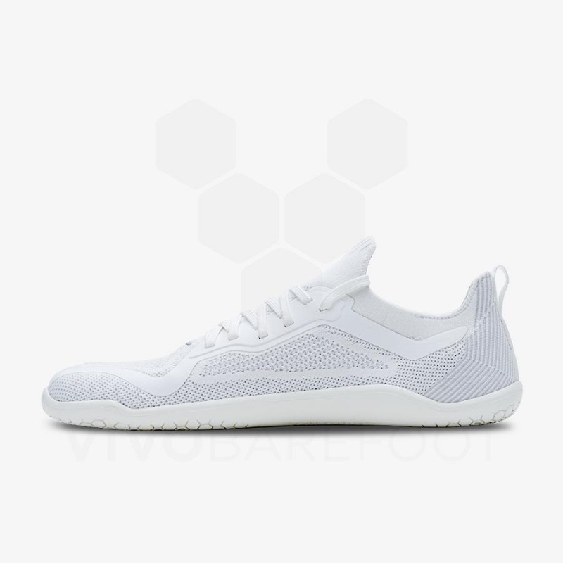 Zapatillas Running Carretera Vivobarefoot Primus Lite Knit Mujer Blancas | CL216EI