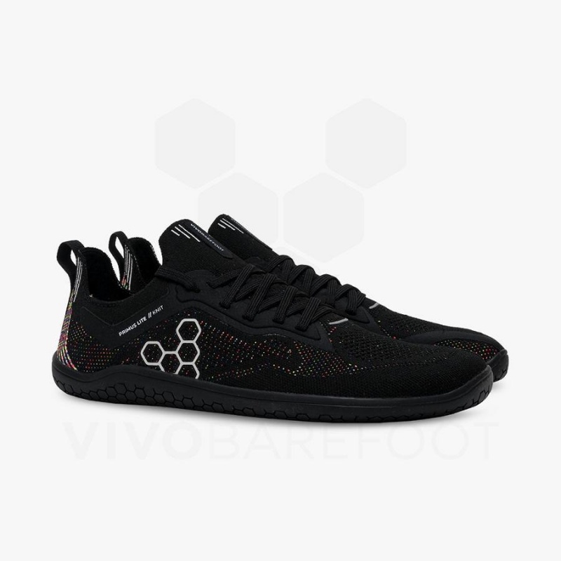 Zapatillas Running Carretera Vivobarefoot Primus Lite Knit Mujer Obsidian | CL213HT