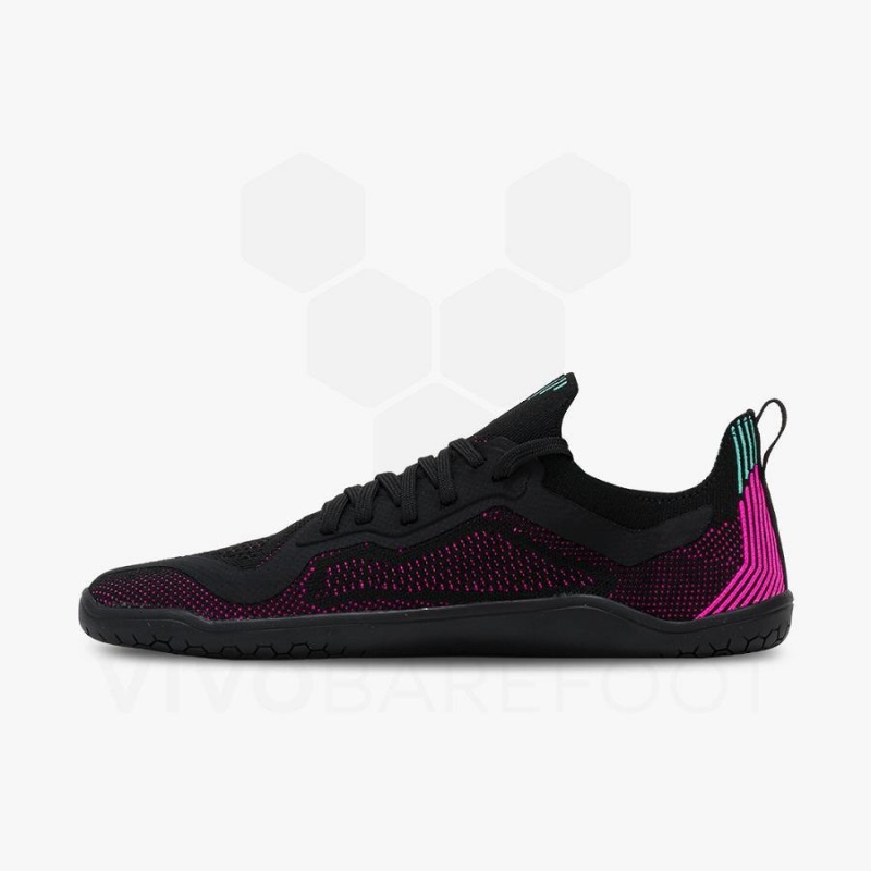 Zapatillas Running Carretera Vivobarefoot Primus Lite Knit Mujer Obsidian Rosas | CL212IR