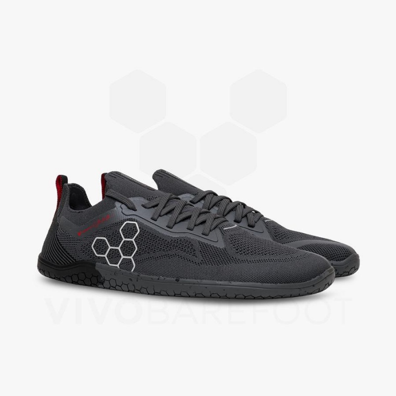 Zapatillas Running Carretera Vivobarefoot PREORDER 'PRIMUS LITE KNIT JJF' Mujer Obsidian Gris Oscuro | CL211JE