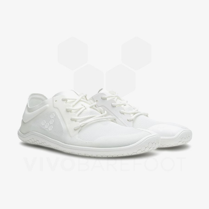 Zapatillas Running Carretera Vivobarefoot Primus Lite III Hombre Blancas | CL393JE