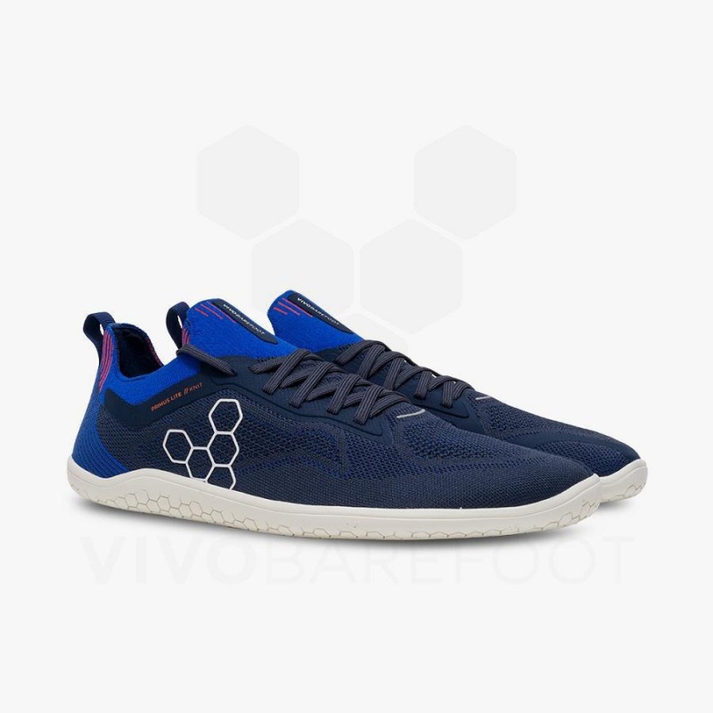 Zapatillas Running Carretera Vivobarefoot Primus Lite Knit Hombre Azul Marino | CL389NN