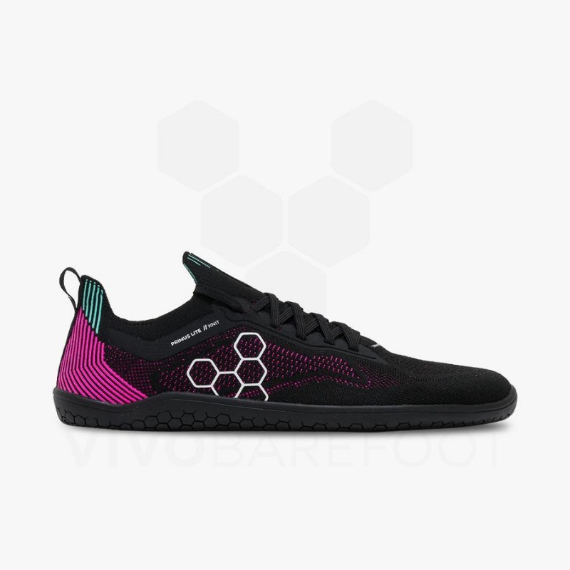 Zapatillas Running Carretera Vivobarefoot Primus Lite Knit Hombre Obsidian Rosas | CL382UK