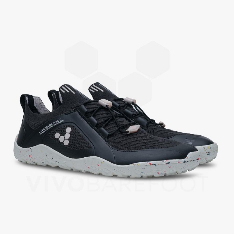 Zapatillas Trail Running Vivobarefoot Primus Trail Knit FG Mujer Obsidian Rosas | CL202SZ