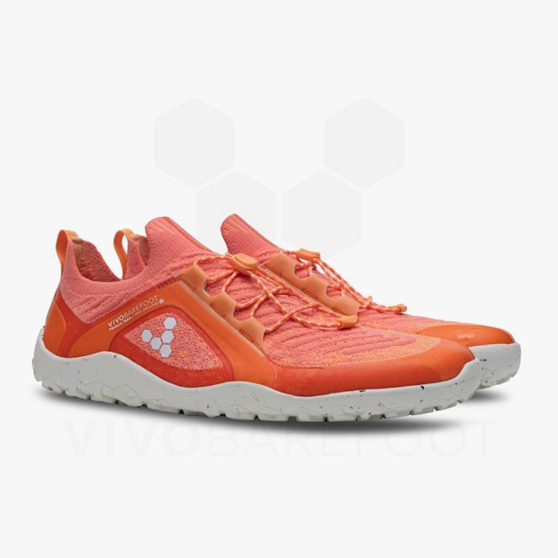 Zapatillas Trail Running Vivobarefoot Primus Trail Knit FG Mujer Rojas | CL201TL