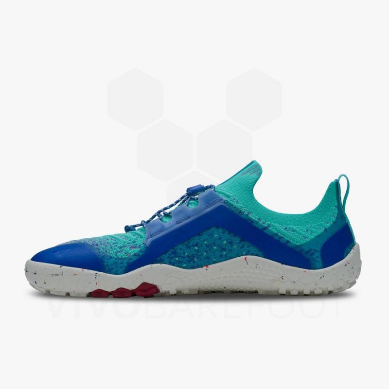 Zapatillas Trail Running Vivobarefoot Primus Trail Knit FG Mujer Azules | CL200UK