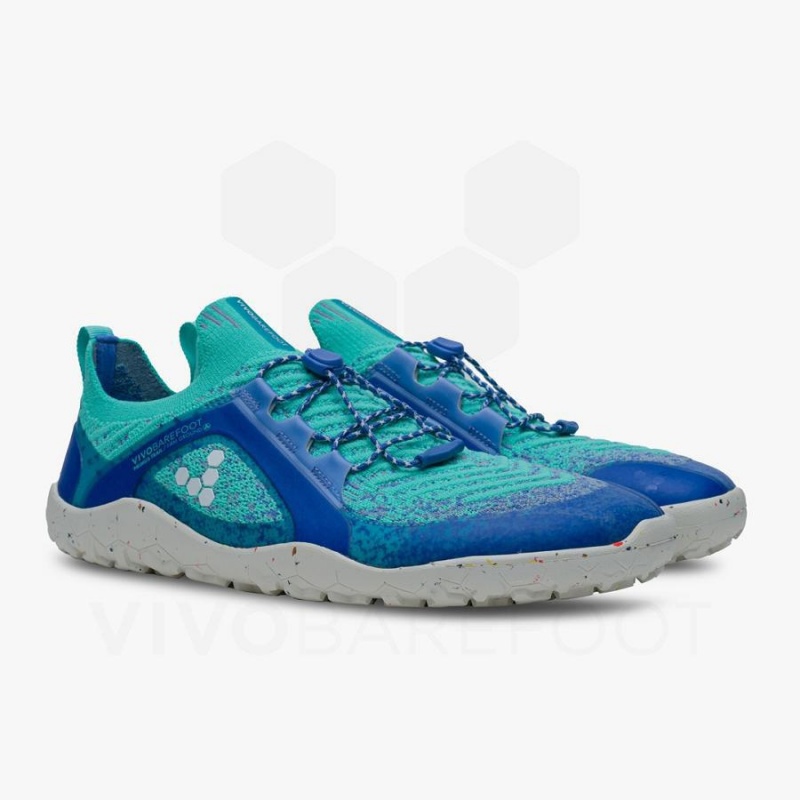 Zapatillas Trail Running Vivobarefoot Primus Trail Knit FG Mujer Azules | CL200UK