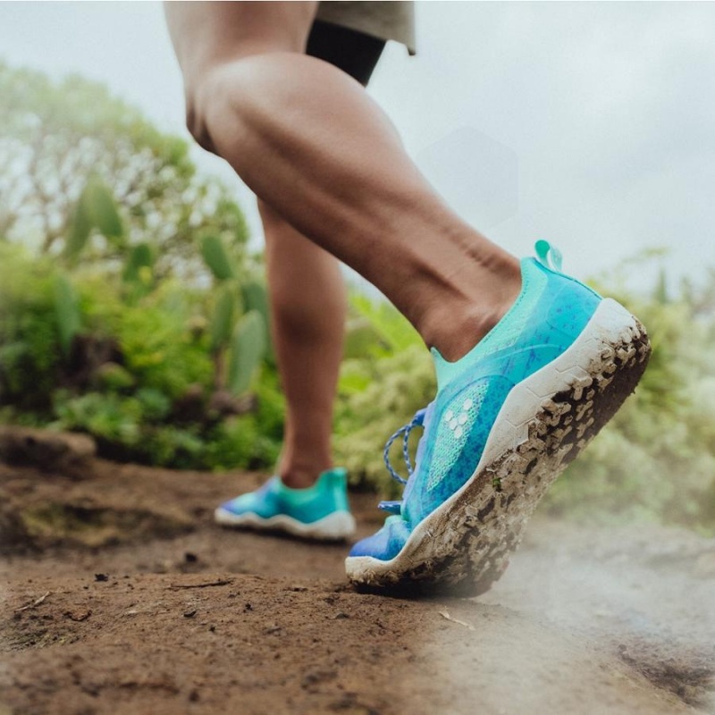 Zapatillas Trail Running Vivobarefoot Primus Trail Knit FG Mujer Azules | CL200UK