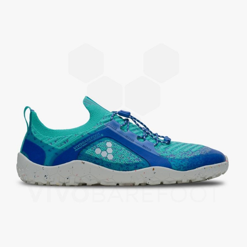 Zapatillas Trail Running Vivobarefoot Primus Trail Knit FG Mujer Azules | CL200UK