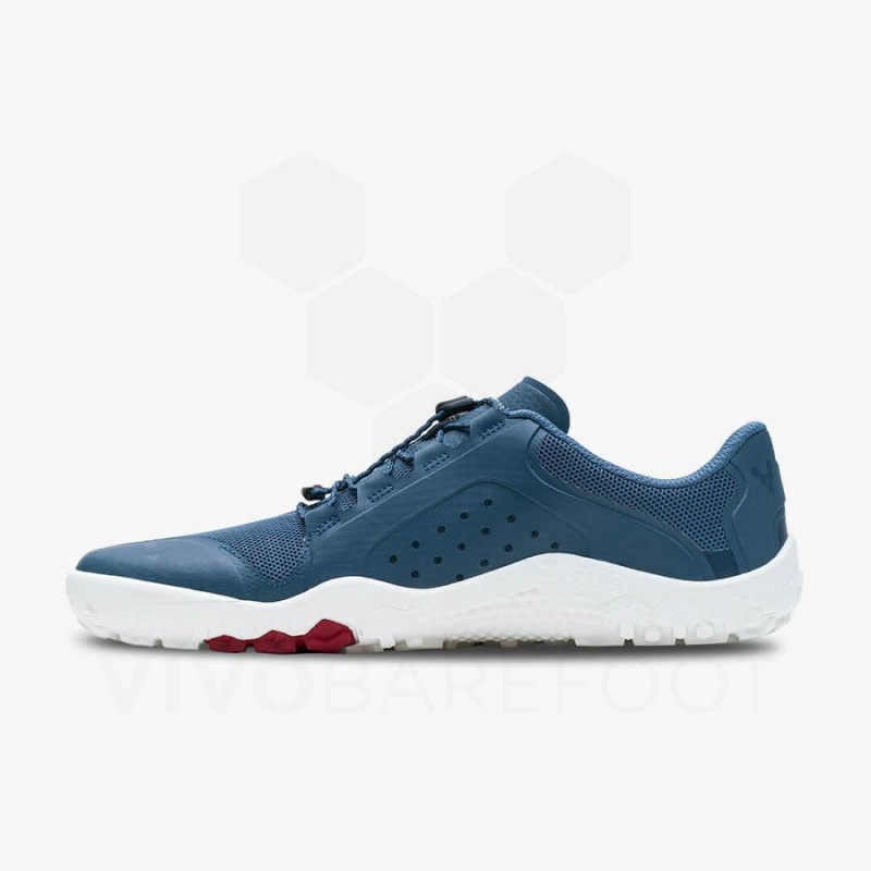 Zapatillas Trail Running Vivobarefoot Primus Trail II FG Mujer Azules Oscuro Blancas | CL195ZD