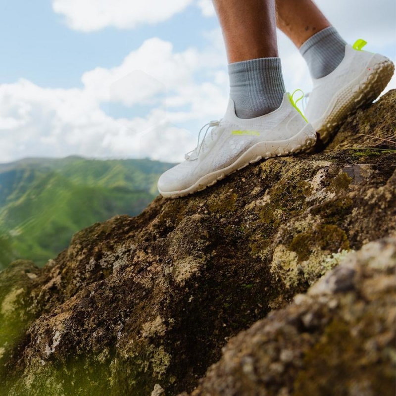 Zapatillas Trail Running Vivobarefoot Primus Trail Knit FG Hombre Blancas | CL372EI