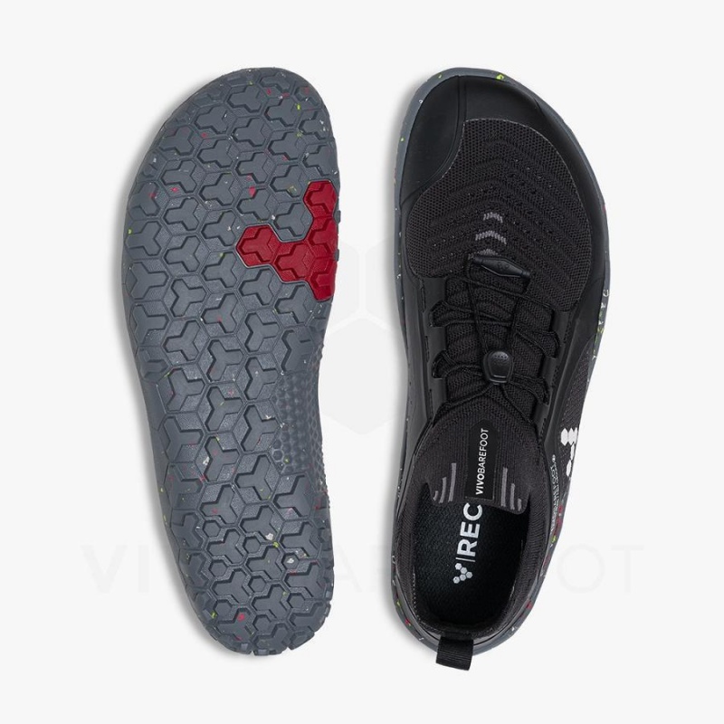 Zapatillas Trail Running Vivobarefoot Primus Trail Knit FG Hombre Obsidian Gris | CL370GY