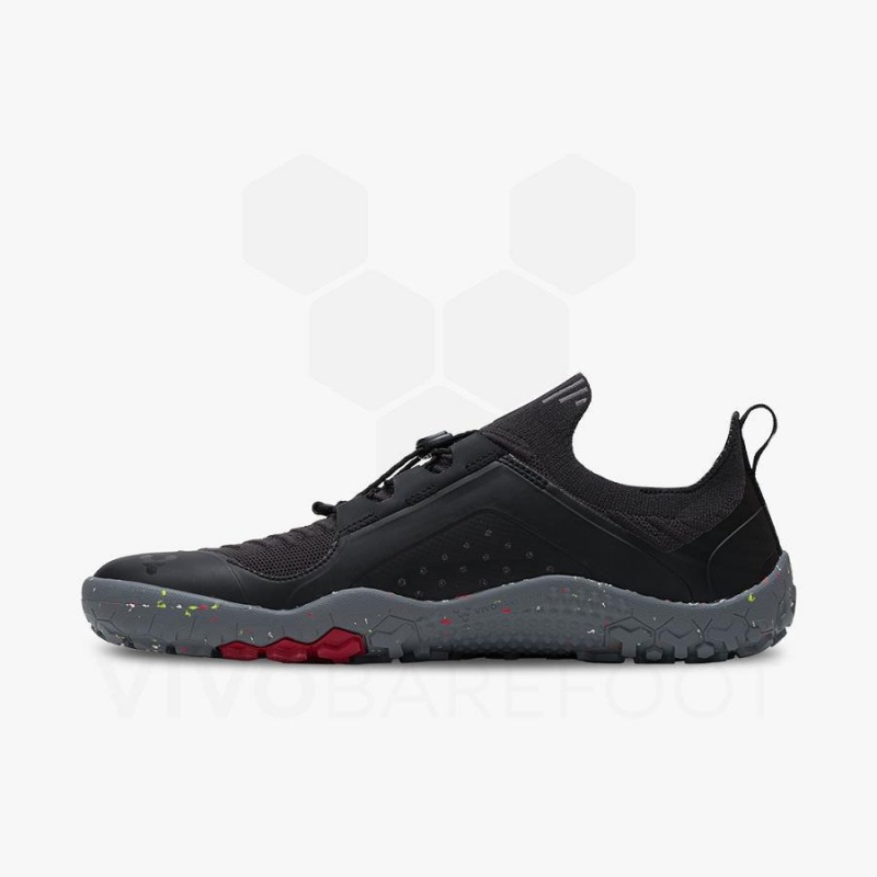 Zapatillas Trail Running Vivobarefoot Primus Trail Knit FG Hombre Obsidian Gris | CL370GY