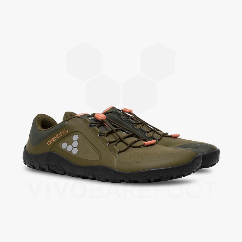 Zapatillas Training Vivobarefoot Primus Trail III All Weather FG Hombre Verde Oliva Oscuro | CL323BA