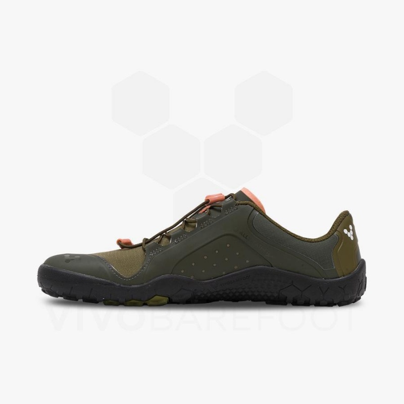 Zapatillas Training Vivobarefoot Primus Trail III All Weather FG Mujer Verde Oliva Oscuro | CL167BA