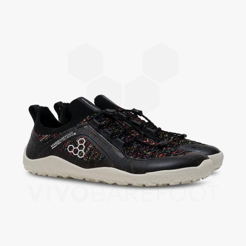 Zapatillas Training Vivobarefoot Primus Trail Knit FG Mujer Negras | CL158KW