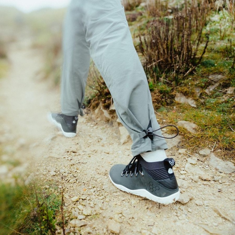 Zapatillas de Senderismo Vivobarefoot Magna FG Hombre Obsidian Blancas | CL420IR