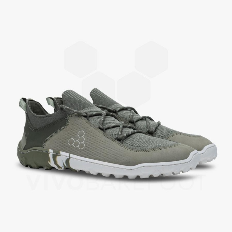 Zapatillas de Senderismo Vivobarefoot Tracker Decon Low FG2 Mens Mujer Verde Oliva | CL234MM