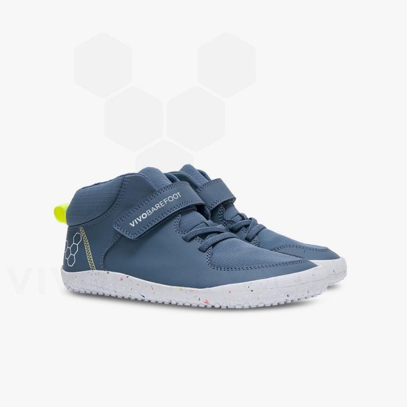 Zapatos Vivobarefoot Primus Ludo Hi Juniors Niños Indigo | CL027LQ