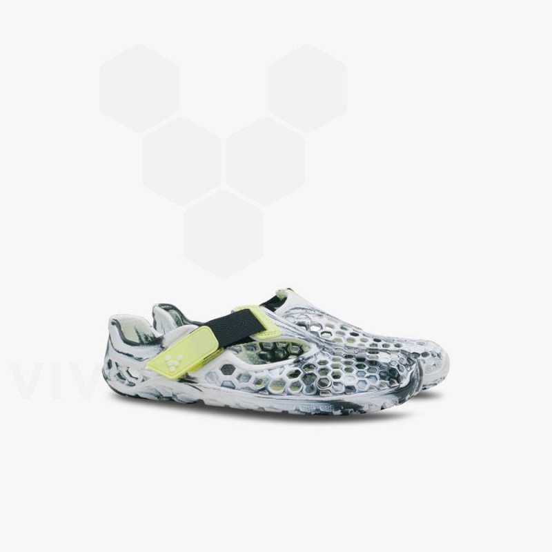 Zapatos Vivobarefoot Ultra Bloom Niños Obsidian Blancas | CL049PV